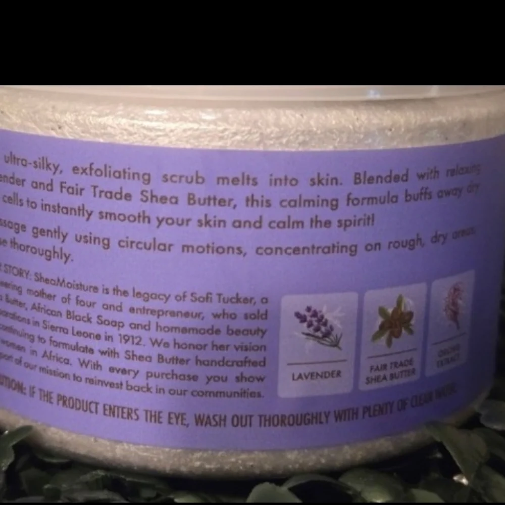 Shea Moisture Calming Creme Body Scrub, Lavender, 11.3 oz (320 g) X2
